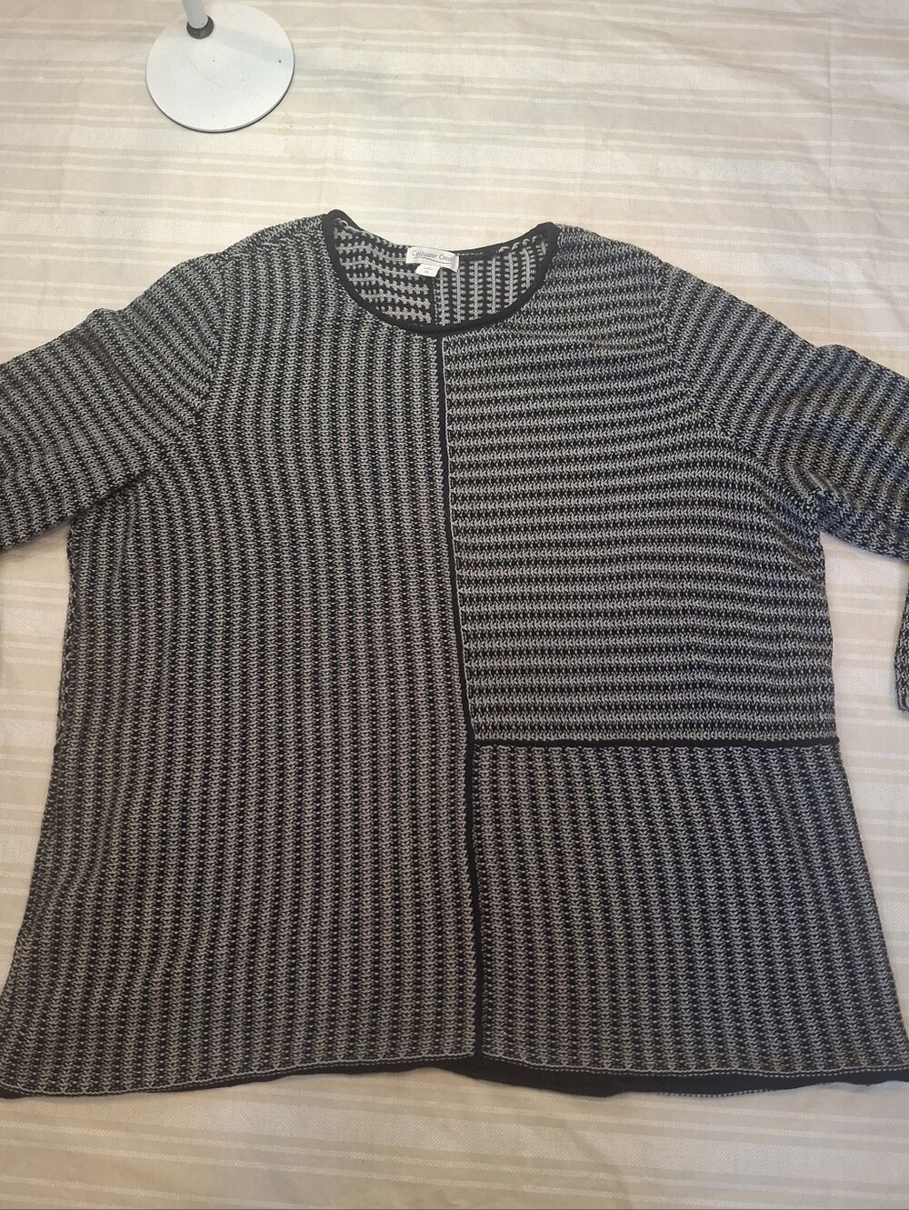 Coldwater Creek Change In Stripes Sweater Tunic Womens Plus Size 2X Pullover